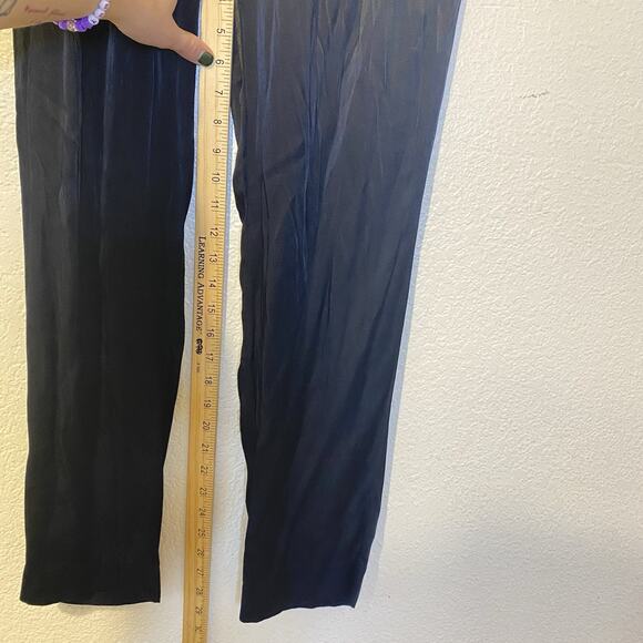 Gap Relaxed Satin Drapey Tapered Trousers Size 4 Tall 4T - Picture 9 of 11